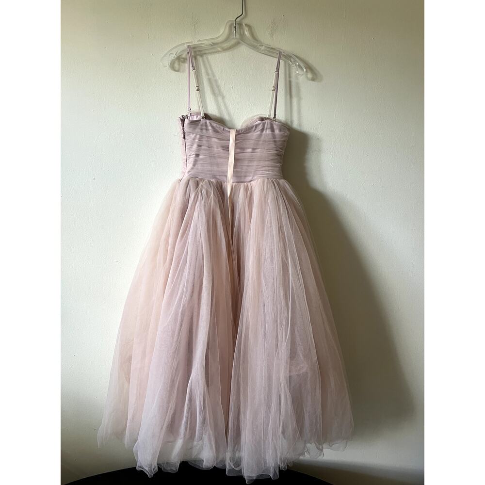 Oh Polly Cindy Tulle Corset Midmaxi Dress Dusty Rose Size 8 New - Picture 8 of 9